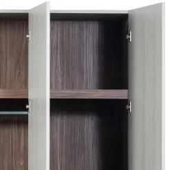 Wohnen Kleiderschränke|Kleiderschränke*Skandi 3-türiger Schlafzimmerschrank in Grau - Rochella