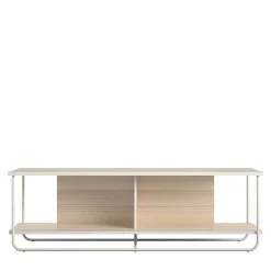 Wohnen Tv & Hifi-Möbel|Tv & Hifi-Möbel*Skandi TV Tisch in Weiß und Natur - Elmavirio