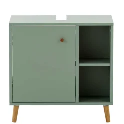 Wohnen Skandi Waschbeckenunterschrank in Graugrün - Vereny