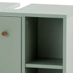 Wohnen Skandi Waschbeckenunterschrank in Graugrün - Vereny