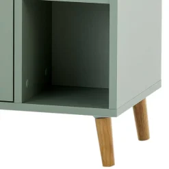 Wohnen Skandi Waschbeckenunterschrank in Graugrün - Vereny