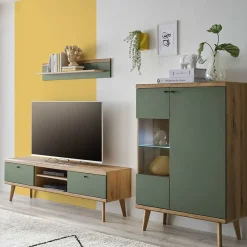 Wohnen Skandinavische Möbel|Wohnzimmerschränke*Skandi Wohnzimmer Schränke & Wandboard - Oliva (dreiteilig)