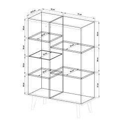 Wohnen Wohnwände|Wohnwand*Skandi Wohnzimmermöbel im Set - Cablos III (dreiteilig)