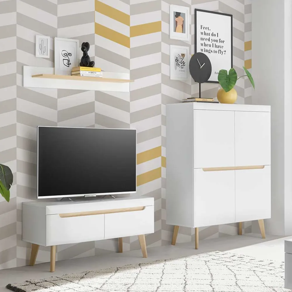 Wohnen Skandi Wohnzimmermöbel Set - Ginko (dreiteilig)