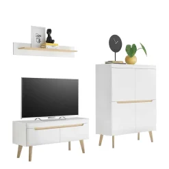 Wohnen Skandi Wohnzimmermöbel Set - Ginko (dreiteilig)