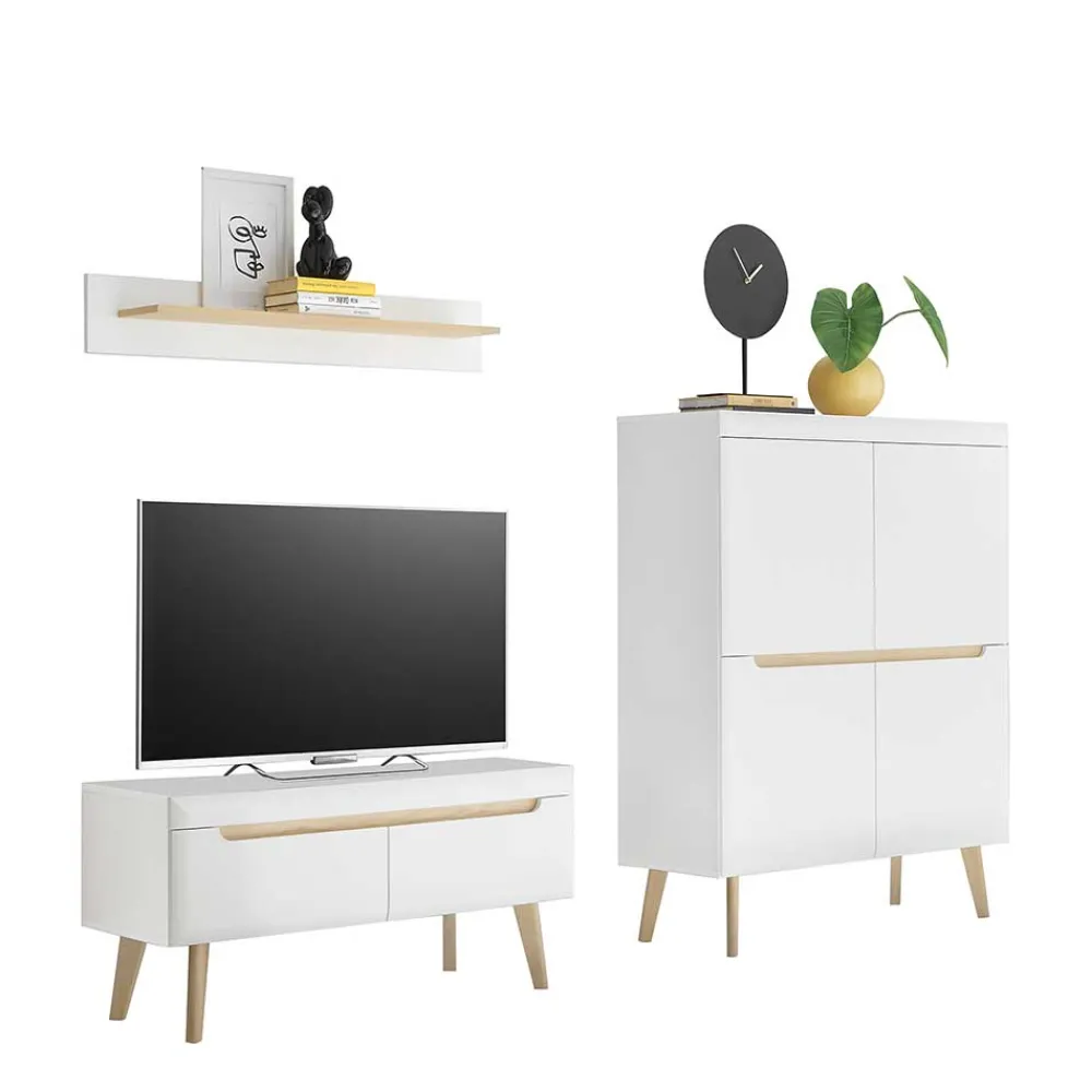 Wohnen Skandi Wohnzimmermöbel Set - Ginko (dreiteilig)