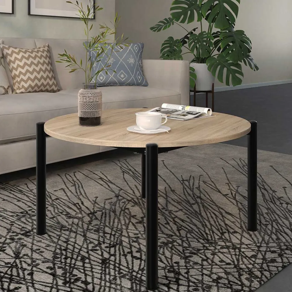 Wohnen Skandi Wohnzimmertisch in Wildeiche Optik - Emrene