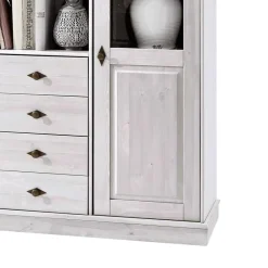 Wohnen Skandinavisches Highboard Satumare in Weiß