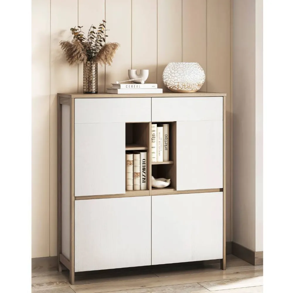 Wohnen Skandi-TV-Wohnwand Kombi - Ovidio (vierteilig)