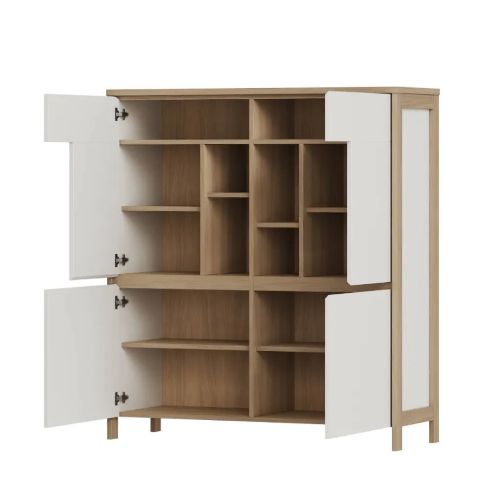 Wohnen Skandi-TV-Wohnwand Kombi - Ovidio (vierteilig)