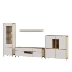 Wohnen Skandi-TV-Wohnwand Kombi - Ovidio (vierteilig)