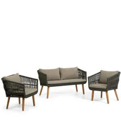 Wohnen Sofa & Sessel aus Kordel-Geflecht - Lagoas (dreiteilig)