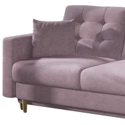 Wohnen Schlafsofas*Sofa mit Bettfunktion in Altrosa Samt - Graland