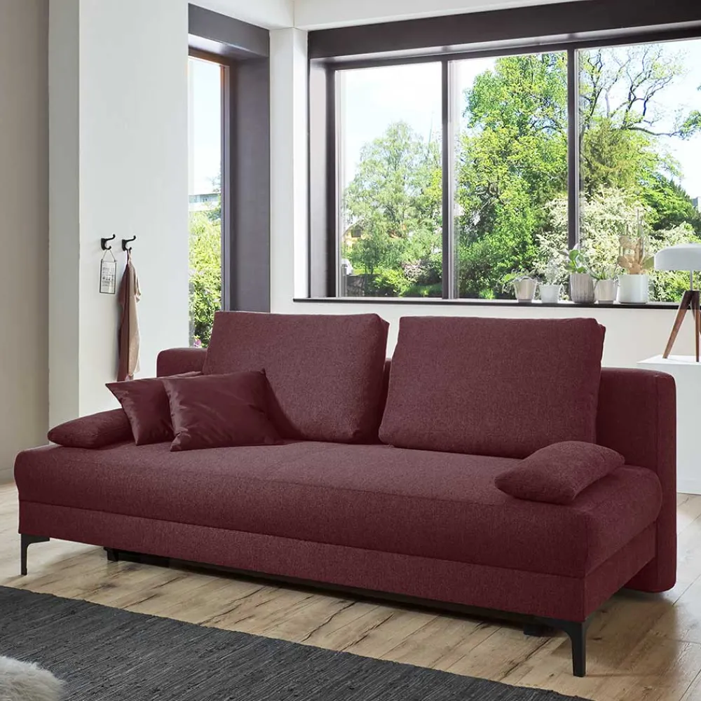 Wohnen Sofa mit Bettfunktion in dunklem Lila - Ninjos