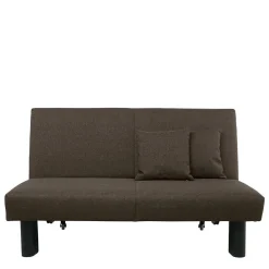 Wohnen Sofa mit Bettfunktion in Braun mit Schwarz - Amor