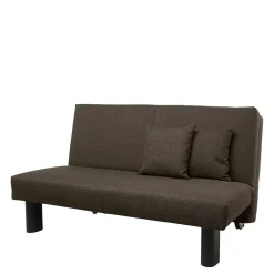 Wohnen Sofa mit Bettfunktion in Braun mit Schwarz - Amor