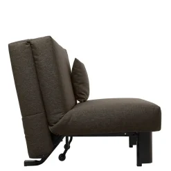 Wohnen Sofa mit Bettfunktion in Braun mit Schwarz - Amor