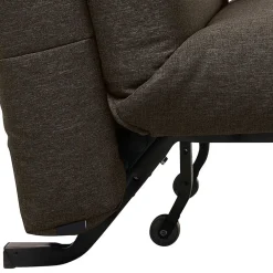 Wohnen Sofa mit Bettfunktion in Braun mit Schwarz - Amor