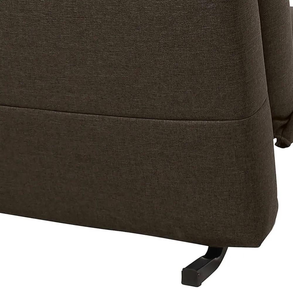 Wohnen Sofa mit Bettfunktion in Braun mit Schwarz - Amor