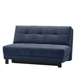 Wohnen Sofa mit Bettfunktion in Blau Webstoff - Sulara