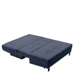 Wohnen Sofa mit Bettfunktion in Blau Webstoff - Sulara