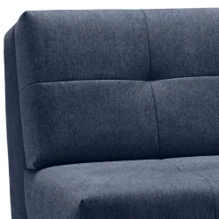 Wohnen Sofa mit Bettfunktion in Blau Webstoff - Sulara