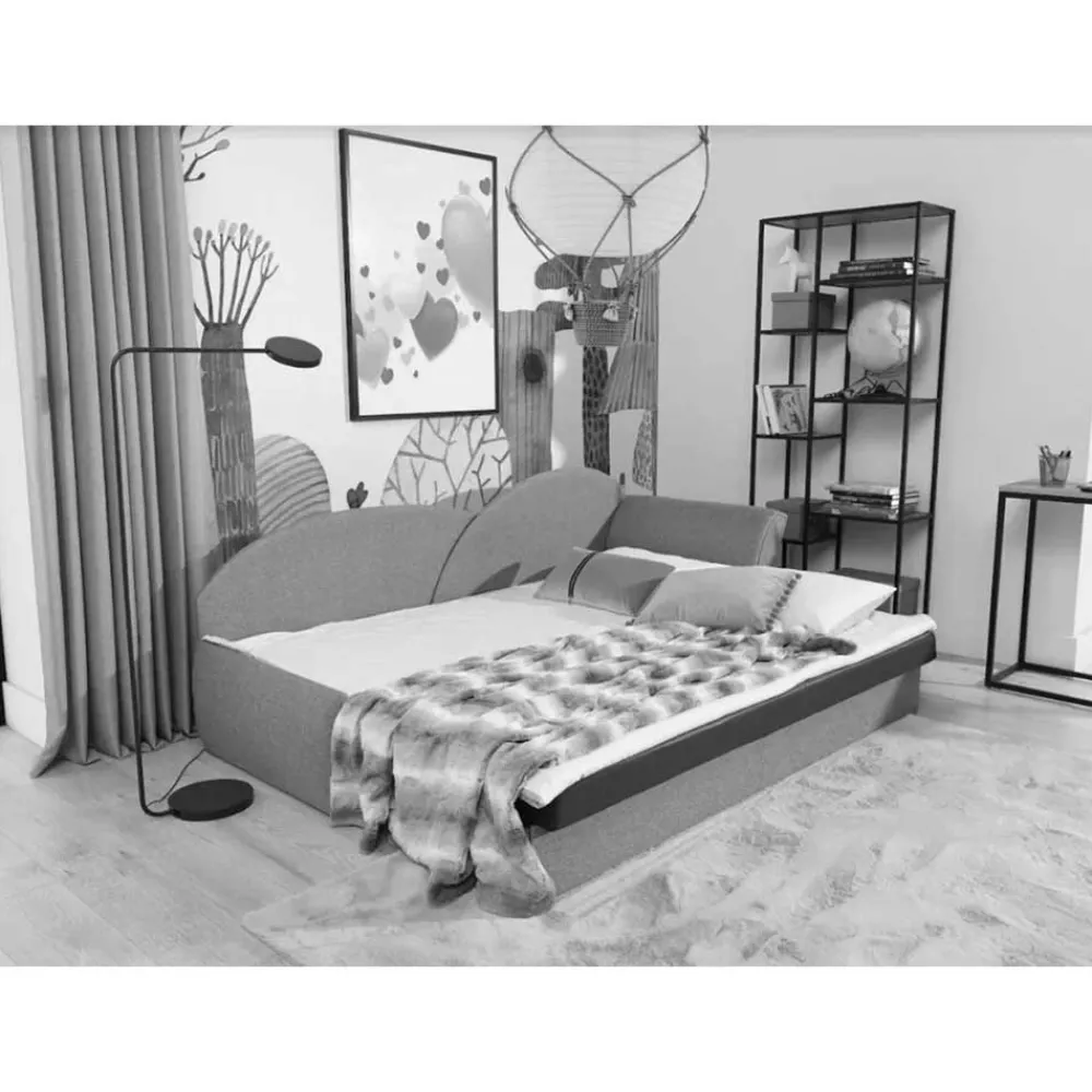 Wohnen Sofabett mit Klappmechanik und Bettkasten - Yemons