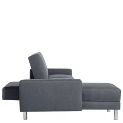 Wohnen Schlafsofas*Sofaecke in Jeansblau mit Chrom - Rudolf (zweiteilig)