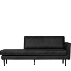 Wohnen Retro Möbel|Sofas*Sofaliege aus Recyclingleder Schwarz - Avonita