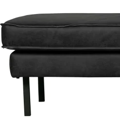 Wohnen Retro Möbel|Sofas*Sofaliege aus Recyclingleder Schwarz - Avonita