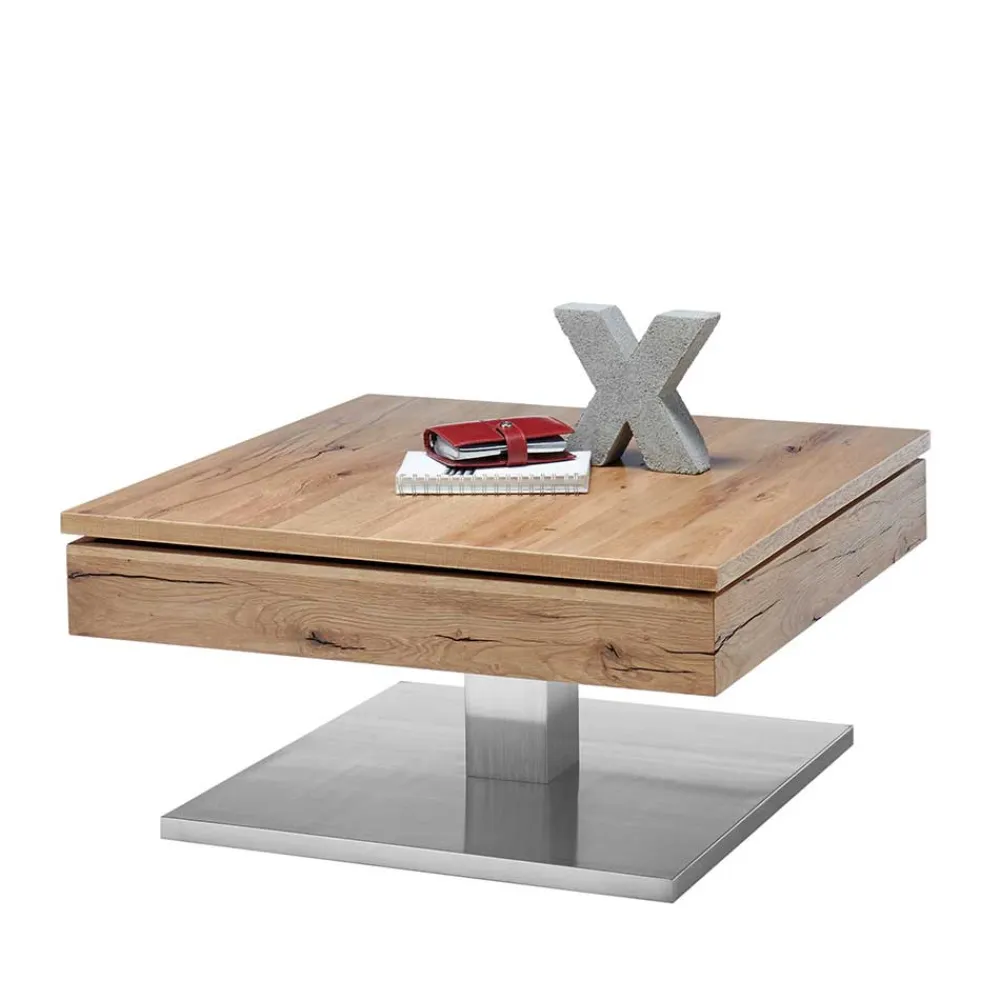 Wohnen Naturholzmöbel|Massivholzmöbel*Sofatisch auf Säulengestell - Esniwida