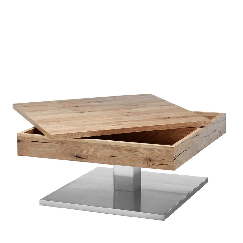 Wohnen Naturholzmöbel|Massivholzmöbel*Sofatisch auf Säulengestell - Esniwida