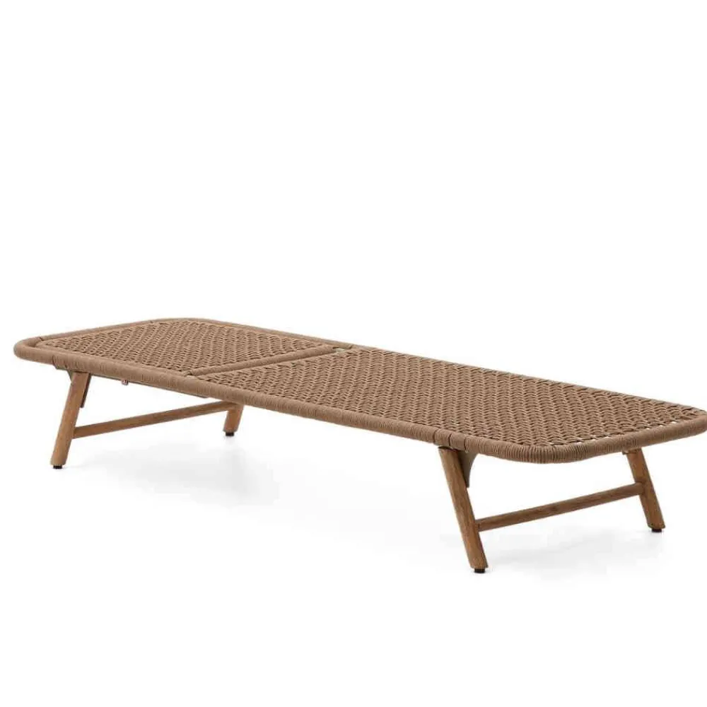 Wohnen Rattanmöbel|Balkonmöbel*Sonnenliege aus Kordelgeflecht in Beige - Draguno