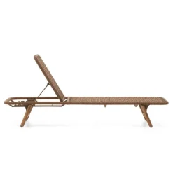 Wohnen Rattanmöbel|Balkonmöbel*Sonnenliege aus Kordelgeflecht in Beige - Draguno