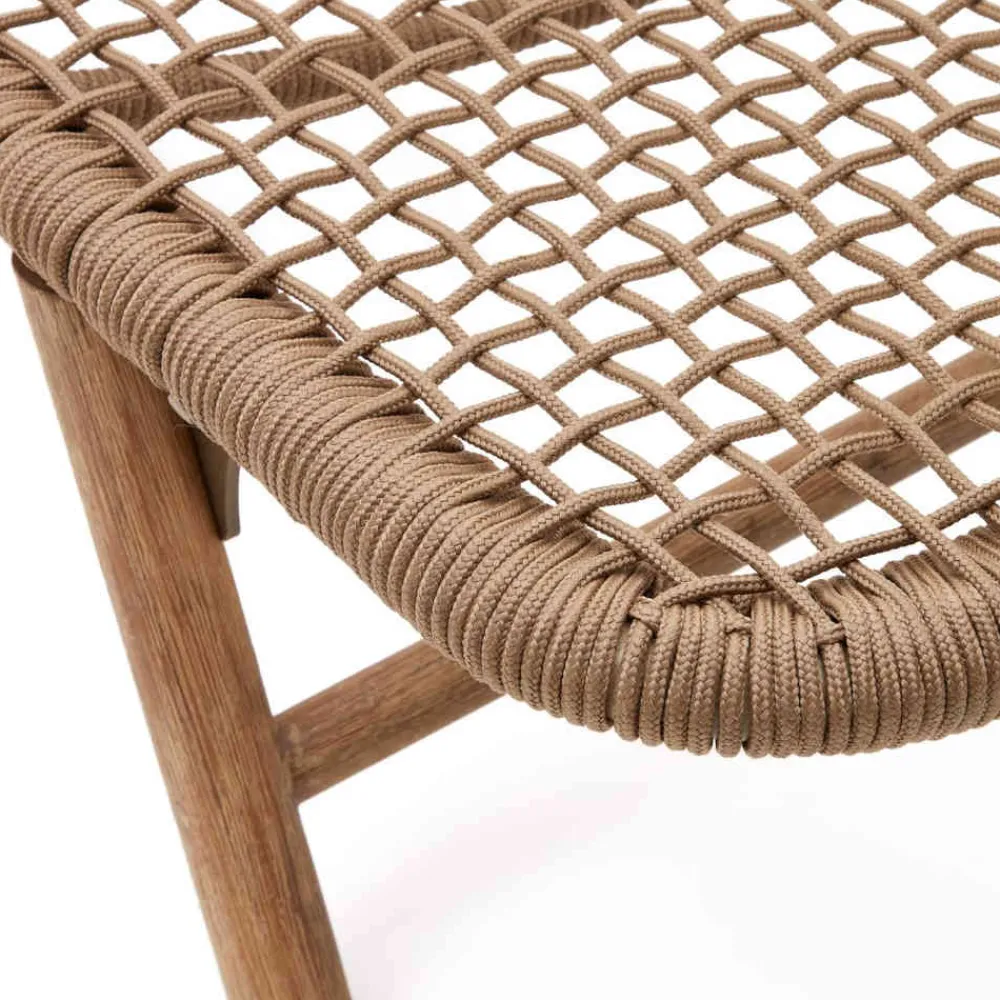 Wohnen Rattanmöbel|Balkonmöbel*Sonnenliege aus Kordelgeflecht in Beige - Draguno