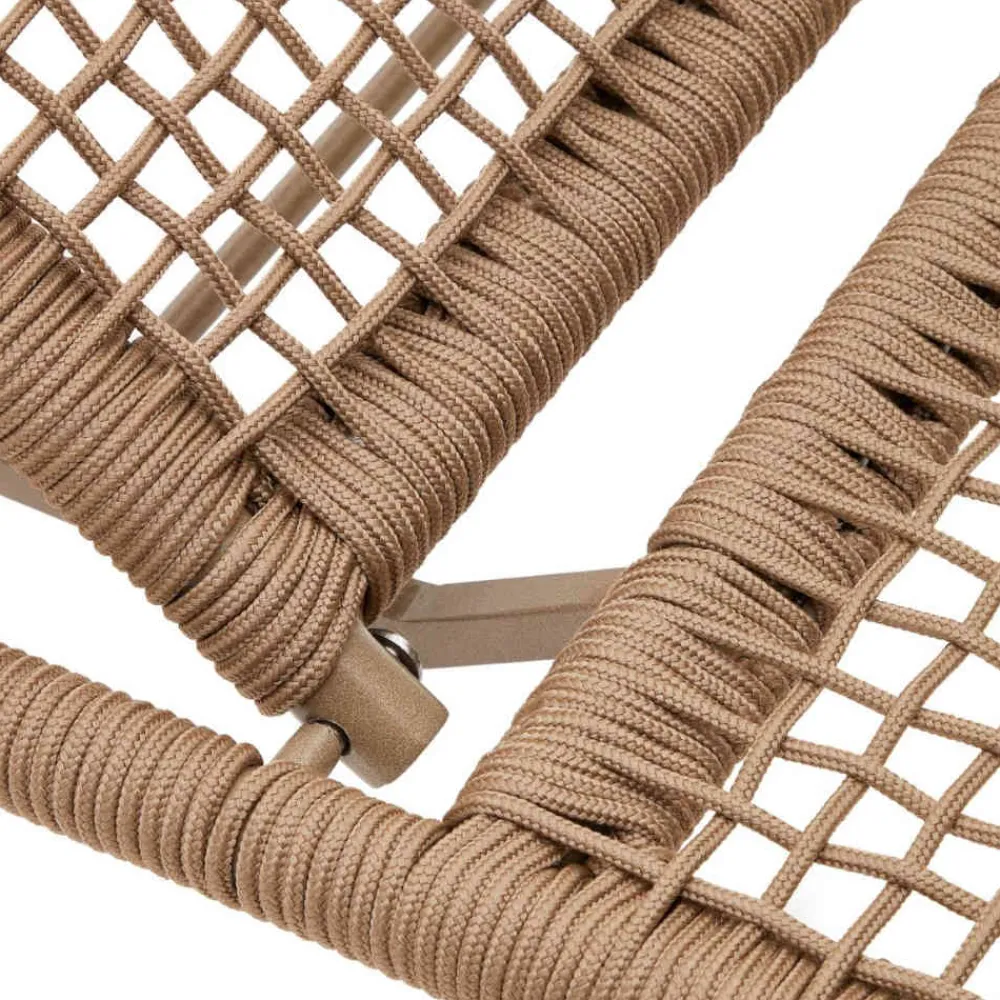 Wohnen Rattanmöbel|Balkonmöbel*Sonnenliege aus Kordelgeflecht in Beige - Draguno