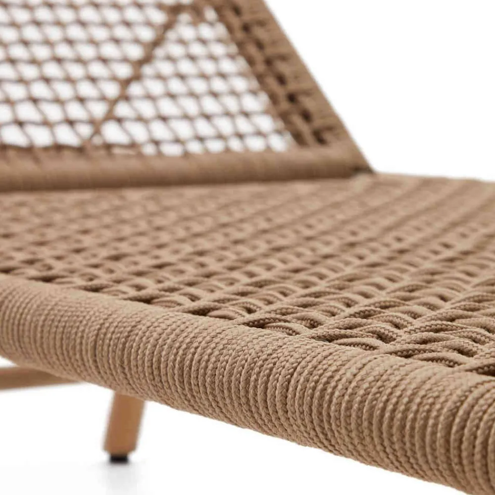 Wohnen Rattanmöbel|Balkonmöbel*Sonnenliege aus Kordelgeflecht in Beige - Draguno