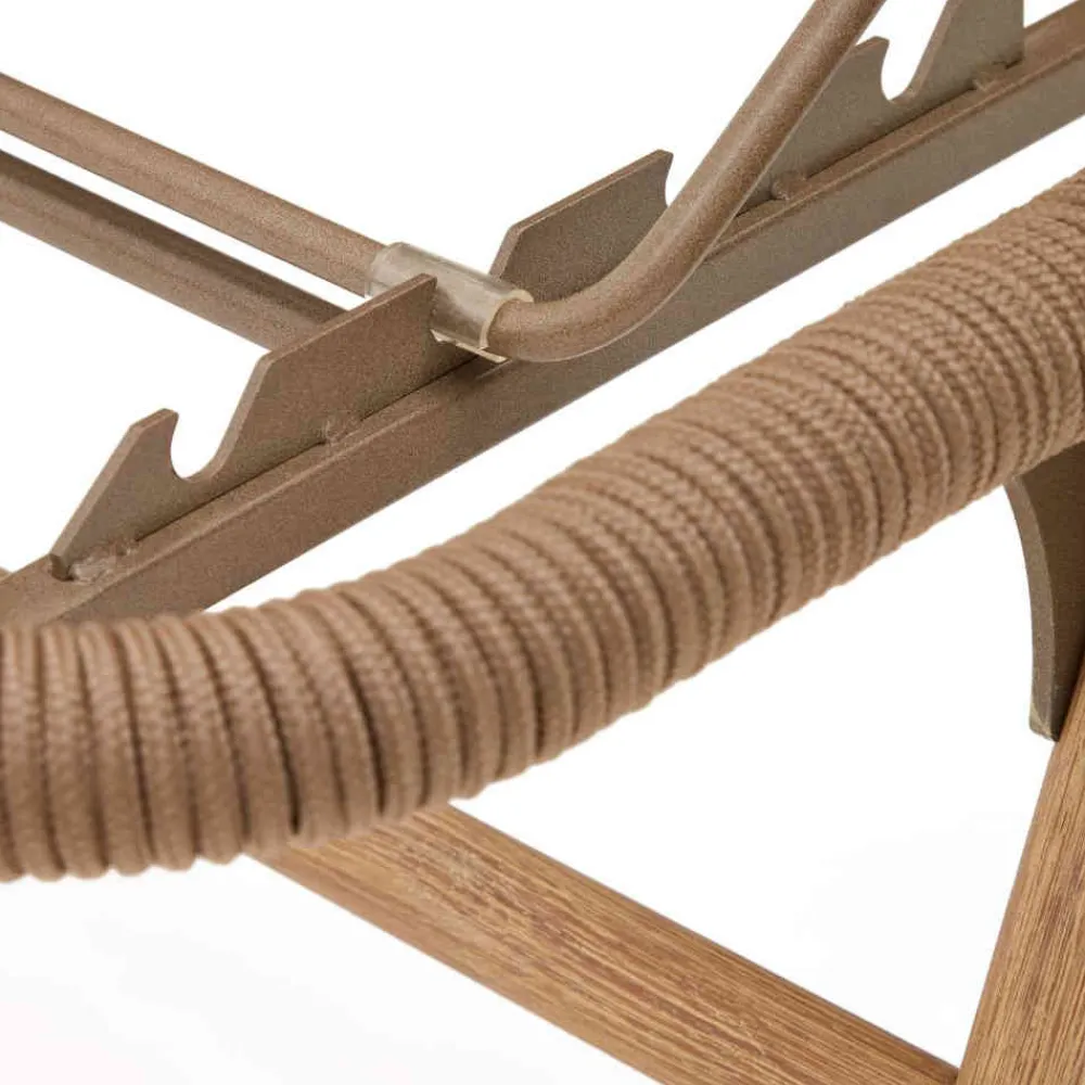 Wohnen Rattanmöbel|Balkonmöbel*Sonnenliege aus Kordelgeflecht in Beige - Draguno