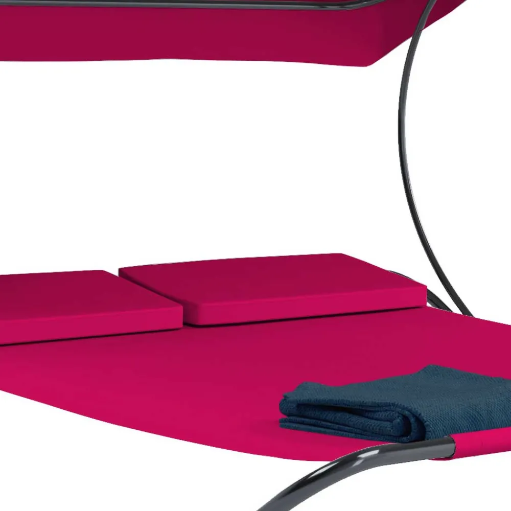 Wohnen Metall-Gartenmöbel|Gartenliegen*Sonnenliege für zwei Personen in Rot - Conopca