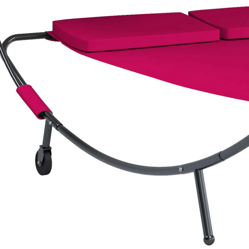 Wohnen Metall-Gartenmöbel|Gartenliegen*Sonnenliege für zwei Personen in Rot - Conopca