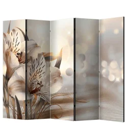 Wohnen Paravents|Wohnzimmer-Regale*Spanische Trennwand mit Lilien Kunst Motiv - Mallavi