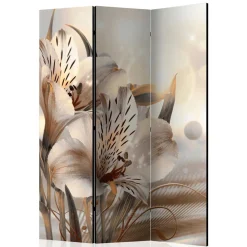 Wohnen Paravents|Wohnzimmer-Regale*Spanische Trennwand mit Lilien Kunst Motiv - Mallavi