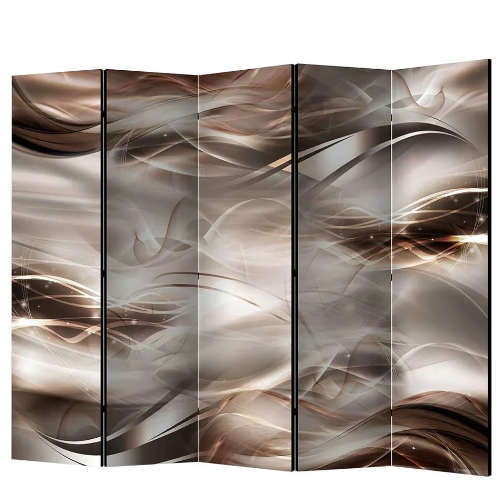 Wohnen Spanische Wand in Braun & Hellgrau bedruckt - Dennja