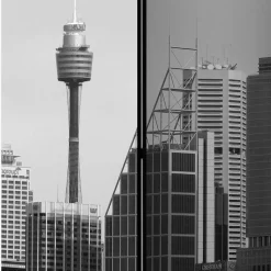 Wohnen Paravents*Spanische Wand mit Schwarz Weiß Fotodruck - Daven