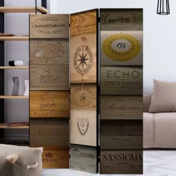 Wohnen Paravents|Wohnzimmer-Regale*Spanischer Raumteiler mit Fotodruck - Santorina