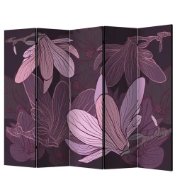 Wohnen Paravents|Wohnzimmer-Regale*Spanischer Raumteiler mit Blumen Motiv in Lila Rosa - Cino