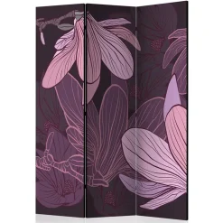 Wohnen Paravents|Wohnzimmer-Regale*Spanischer Raumteiler mit Blumen Motiv in Lila Rosa - Cino