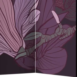 Wohnen Paravents|Wohnzimmer-Regale*Spanischer Raumteiler mit Blumen Motiv in Lila Rosa - Cino