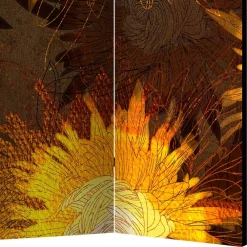 Wohnen Spanischer Raumteiler mit Sonnenblumen Kunstmotiv - Loazin