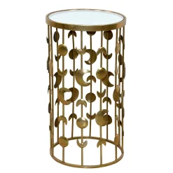 Wohnen Spiegel Beistelltisch auf Säulengestell mit Monden - Teameus